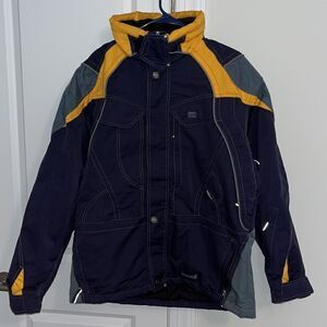 Vintage Marker heavy insulated Ski Parka Jacket Mens w/Hood Hiking Snowboard L